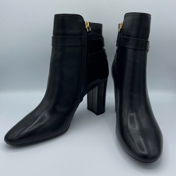 Ralph Lauren Madisyn Burnished Leather Bootie - Picture 1 of 4